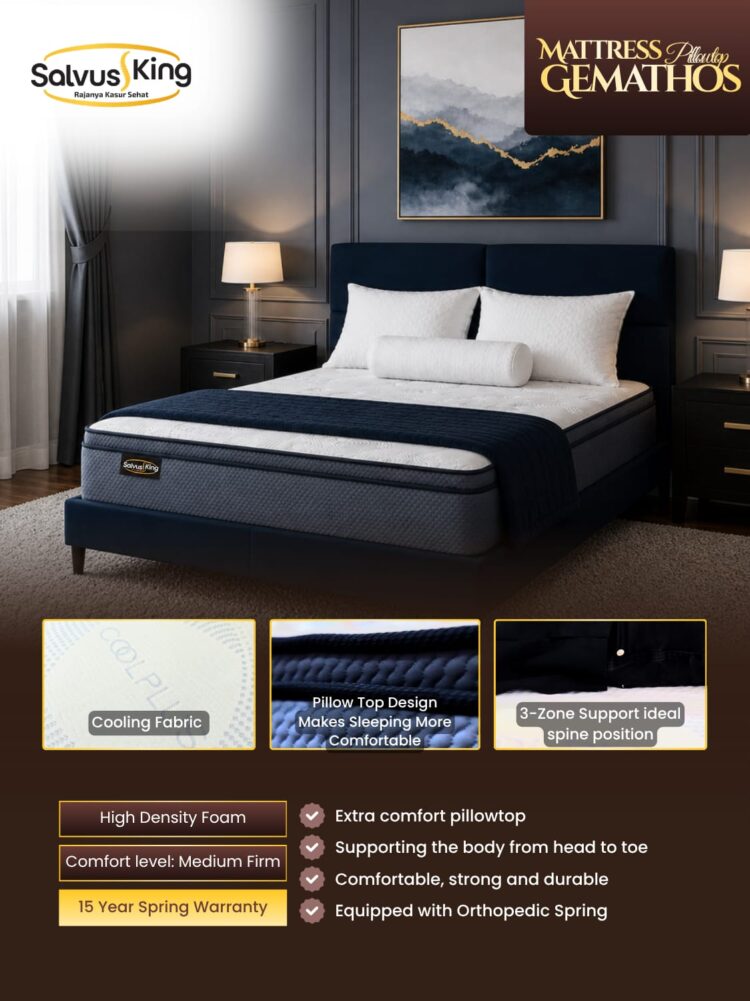 SALVUSS KING Matress Gemathos Pillowtop